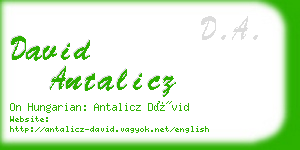 david antalicz business card